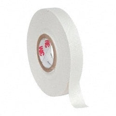 3M - 1/2" x 66', White Glass Cloth Electrical Tape - Series 27, 7 mil Thick, 150 Lb./Inch Tensile Strength - Exact Tooling