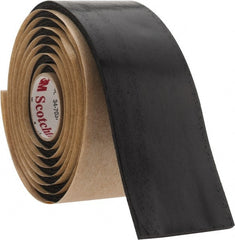 3M - 1-1/2" x 5', Black Rubber Electrical Tape - Series SCOTCHFIL, 125 mil Thick, 575 V/mil Dielectric Strength - Exact Tooling
