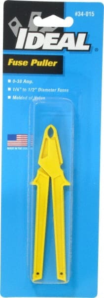 Ideal - 5 Inch Long, Nylon, Fuse Puller - For Use with 0 to 30 Amp, 250 Volt 1/4 to 1/2 Inch Diameter Fuse - Exact Tooling