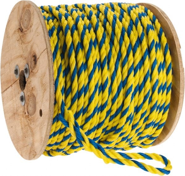 Ideal - 600 Ft. Long, 466 Lb. Load, Polypropylene Rope - 1/2 Inch Diameter, 3,780 Lb. Breaking Strength - Exact Tooling