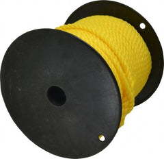 Ideal - 250 Ft. Long, 300 Lb. Load, Polypropylene Rope - 3/8 Inch Diameter, 2,430 Lb. Breaking Strength - Exact Tooling