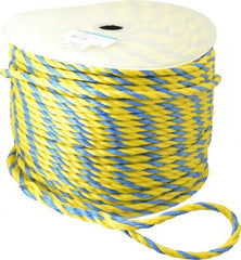 Ideal - 600 Ft. Long, 300 Lb. Load, Polypropylene Rope - 3/8 Inch Diameter, 2,430 Lb. Breaking Strength - Exact Tooling