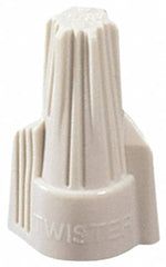 Ideal - 3, 22 to 3, 10 AWG, 600 Volt, Flame Retardant, Wing Twist on Wire Connector - Tan, 221°F - Exact Tooling
