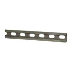 Thomas & Betts - 10' Long x 1-5/8" Wide x 13/16" High, 14 Gauge, Strip Steel, Half Slot Framing Channel & Strut - 0.075" Thick, Gold Galvanized - Exact Tooling