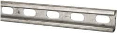 Thomas & Betts - 10' Long x 1-5/8" Wide x 13/16" High, 14 Gauge, Strip Steel, Half Slot Framing Channel & Strut - 0.075" Thick, Pre-Galvanized - Exact Tooling