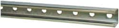 Thomas & Betts - 10' Long x 1-5/8" Wide x 1-5/8" High, 12 Gauge, Strip Steel, Punched Framing Channel & Strut - 0.105" Thick, Gold Galvanized - Exact Tooling