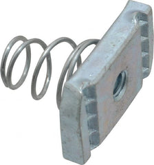 Thomas & Betts - Steel Short Spring Strut Nut - 1/4" Bolt, Used with Thomas & Betts Channel Type B Only - Exact Tooling