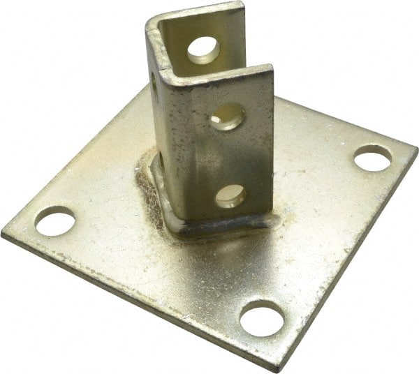 Thomas & Betts - Zinc Dichromate Steel Strut Post Base Fitting - Used with Joining Metal Framing Channel & Strut - Exact Tooling