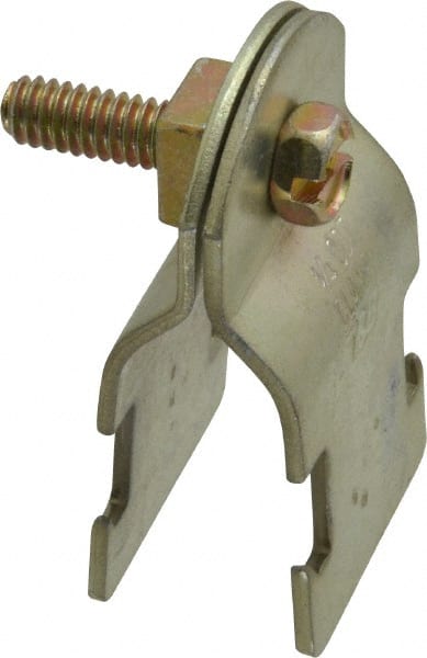 Thomas & Betts - 3/4" Pipe, 16 Gauge" Pipe or Tube Clamp - Gold Galvanized, 650 Lb Capacity - Exact Tooling
