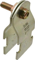Thomas & Betts - 7/8" Pipe, 16 Gauge" Pipe or Tube Clamp - Gold Galvanized, 650 Lb Capacity - Exact Tooling