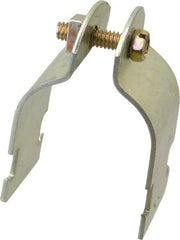 Thomas & Betts - 1-1/2" Pipe, 14 Gauge" Pipe or Tube Clamp - Gold Galvanized, 1,000 Lb Capacity - Exact Tooling