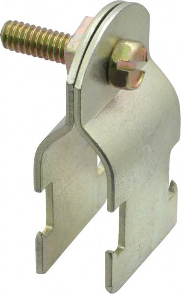 Thomas & Betts - 1/2" Pipe, 14 Gauge" Pipe or Conduit Clamp - Gold Galvanized, Rigid & IMC Conduit - Exact Tooling