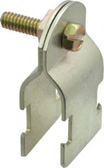 Thomas & Betts - 1/2" Pipe, 14 Gauge" Pipe or Conduit Clamp - Gold Galvanized, Rigid & IMC Conduit - Exact Tooling