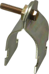 Thomas & Betts - 1" Pipe, 14 Gauge" Pipe or Conduit Clamp - Gold Galvanized, Rigid & IMC Conduit - Exact Tooling