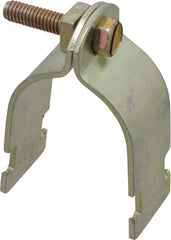 Thomas & Betts - 1-1/2" Pipe, 12 Gauge" Pipe or Conduit Clamp - Gold Galvanized, Rigid & IMC Conduit - Exact Tooling