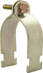 Thomas & Betts - 2" Pipe, 12 Gauge" Pipe or Conduit Clamp - Gold Galvanized, Rigid & IMC Conduit - Exact Tooling