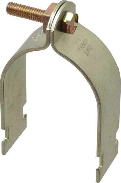 Thomas & Betts - 2-1/2" Pipe, 12 Gauge" Pipe or Conduit Clamp - Gold Galvanized, Rigid & IMC Conduit - Exact Tooling