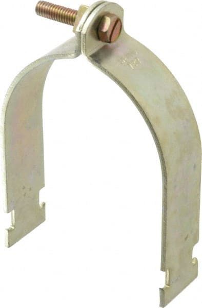 Thomas & Betts - 3-1/2" Pipe, 1/8 Gauge" Pipe or Conduit Clamp - Gold Galvanized, Rigid & IMC Conduit - Exact Tooling