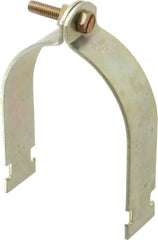 Thomas & Betts - 3-1/2" Pipe, 1/8 Gauge" Pipe or Conduit Clamp - Gold Galvanized, Rigid & IMC Conduit - Exact Tooling