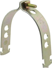 Thomas & Betts - 4" Pipe, 1/8 Gauge" Pipe or Conduit Clamp - Gold Galvanized, Rigid & IMC Conduit - Exact Tooling