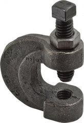 Thomas & Betts - 3/4" Max Flange Thickness, 3/8" Rod L-Clamp with Locknut - 850 Lb Capacity, Steel - Exact Tooling