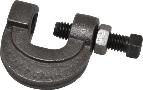 Thomas & Betts - 3/4" Max Flange Thickness, 1/2" Rod L-Clamp with Locknut - 850 Lb Capacity, Steel - Exact Tooling