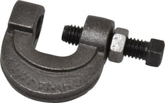 Thomas & Betts - 3/4" Max Flange Thickness, 1/2" Rod L-Clamp with Locknut - 850 Lb Capacity, Steel - Exact Tooling