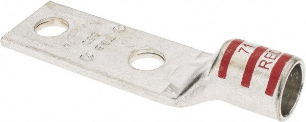 Thomas & Betts - 350 kcmil Wire Noninsulated Crimp Connection Rectangle Ring Terminal - 1/2" Stud, 4.6" OAL x 1.36" Wide, Tin Plated Copper Contact - Exact Tooling