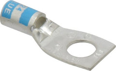 Thomas & Betts - 6 AWG Noninsulated Compression Connection Square Ring Terminal - 5/16" Stud, 1.41" OAL x 0.6" Wide, Tin Plated Copper Contact - Exact Tooling