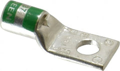 Thomas & Betts - 1 AWG Noninsulated Compression Connection Square Ring Terminal - 5/16" Stud, 1.73" OAL x 0.68" Wide, Tin Plated Copper Contact - Exact Tooling