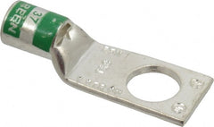 Thomas & Betts - 1 AWG Noninsulated Compression Connection Square Ring Terminal - 1/2" Stud, 2.1" OAL x 0.76" Wide, Tin Plated Copper Contact - Exact Tooling