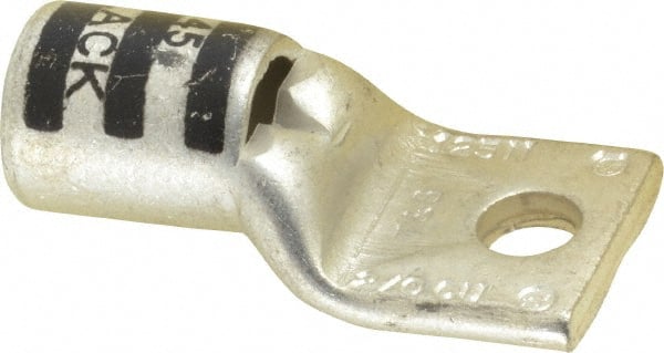 Thomas & Betts - 2/0 AWG Noninsulated Compression Connection Square Ring Terminal - 1/4" Stud, 1.65" OAL x 0.83" Wide, Tin Plated Copper Contact - Exact Tooling