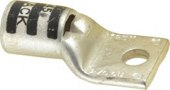 Thomas & Betts - 2/0 AWG Noninsulated Compression Connection Square Ring Terminal - 1/4" Stud, 1.65" OAL x 0.83" Wide, Tin Plated Copper Contact - Exact Tooling