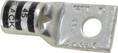 Thomas & Betts - 2/0 AWG Noninsulated Compression Connection Square Ring Terminal - 5/16" Stud, 1.88" OAL x 0.83" Wide, Tin Plated Copper Contact - Exact Tooling