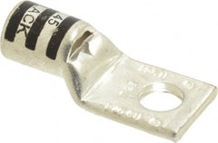 Thomas & Betts - 2/0 AWG Noninsulated Compression Connection Square Ring Terminal - 3/8" Stud, 1.93" OAL x 0.83" Wide, Tin Plated Copper Contact - Exact Tooling