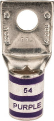 Thomas & Betts - 4/0 AWG Noninsulated Compression Connection Square Ring Terminal - 3/8" Stud, 2.18" OAL x 1.03" Wide, Tin Plated Copper Contact - Exact Tooling