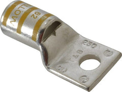 Thomas & Betts - 250 kcmil Wire Noninsulated Compression Connection Square Ring Terminal - 3/8" Stud, 2.28" OAL x 1.13" Wide, Tin Plated Copper Contact - Exact Tooling