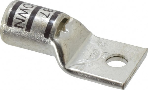 Thomas & Betts - 500 kcmil Wire Noninsulated Compression Connection Square Ring Terminal - 1/2" Stud, 3.3" OAL x 1.61" Wide, Tin Plated Copper Contact - Exact Tooling