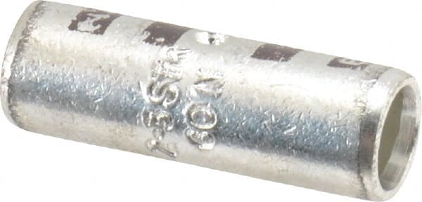 Thomas & Betts - 2 AWG Compatible, Noninsulated, Crimp-On Butt Splice Terminal - 2 Wire Entries, Copper Contacts, Tin Contact Plating, 1-1/4" OAL, Brown - Exact Tooling