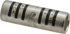 Thomas & Betts - 2/0 AWG Compatible, Noninsulated, Crimp-On Butt Splice Terminal - 2 Wire Entries, Copper Contacts, Tin Contact Plating, 1-3/4" OAL, Black - Exact Tooling