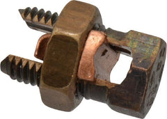 Thomas & Betts - 6 to 2 AWG, Copper Wire Compatible, Copper Alloy, Hex Split Bolt Connector - 1-11/32" OAL, 11/16" Head Width, 7/8" Base Width - Exact Tooling