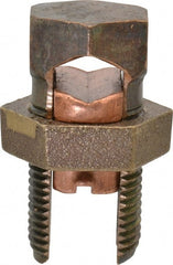 Thomas & Betts - 2 to 4/0 AWG, Copper Wire Compatible, Copper Alloy, Hex Split Bolt Connector - 2-5/32" OAL, 1" Head Width, 1-1/16" Base Width - Exact Tooling