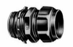 Thomas & Betts - 3-1/2" Trade, Die Cast Zinc Compression Straight EMT Conduit Connector - Noninsulated - Exact Tooling