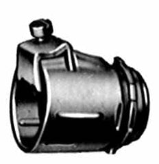 Thomas & Betts - 3-1/2" Trade, Malleable Iron Set Screw Straight FMC Conduit Connector - Insulated - Exact Tooling