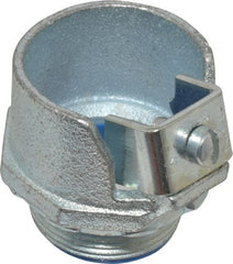 Thomas & Betts - 1-1/4" Trade, Malleable Iron Set Screw Straight FMC Conduit Connector - Insulated - Exact Tooling