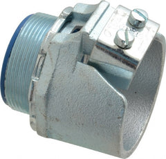 Thomas & Betts - 2" Trade, Malleable Iron Set Screw Straight FMC Conduit Connector - Insulated - Exact Tooling
