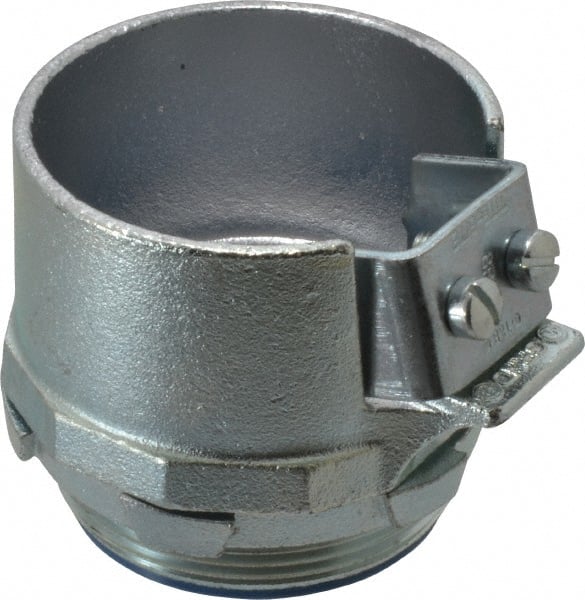 Thomas & Betts - 3" Trade, Malleable Iron Set Screw Straight FMC Conduit Connector - Insulated - Exact Tooling