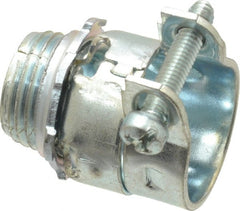 Thomas & Betts - 1/2" Trade, Steel Squeeze Clamp Straight FMC Conduit Connector - Noninsulated - Exact Tooling