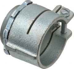Thomas & Betts - 1-1/4" Trade, Malleable Iron Squeeze Clamp Straight FMC Conduit Connector - Noninsulated - Exact Tooling
