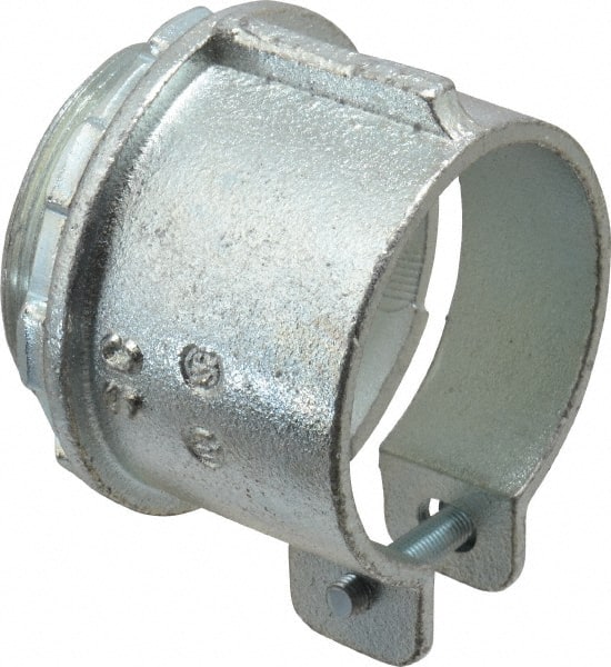 Thomas & Betts - 2" Trade, Malleable Iron Squeeze Clamp Straight FMC Conduit Connector - Noninsulated - Exact Tooling